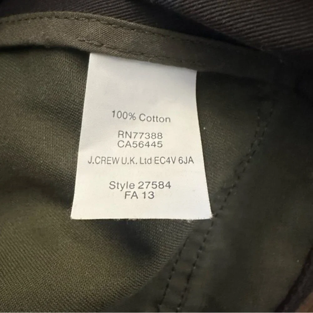 J Crew Downtown Field Jacket Size Small Mossy Brown Green Military